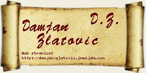 Damjan Zlatović vizit kartica